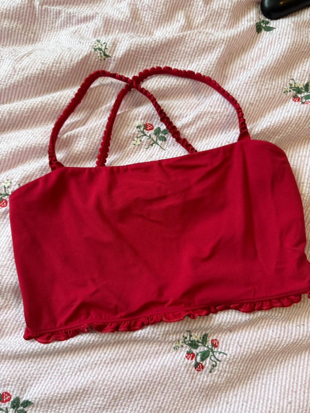 Lululemon Ruffle Set Dark Red - Picture 2 of 5